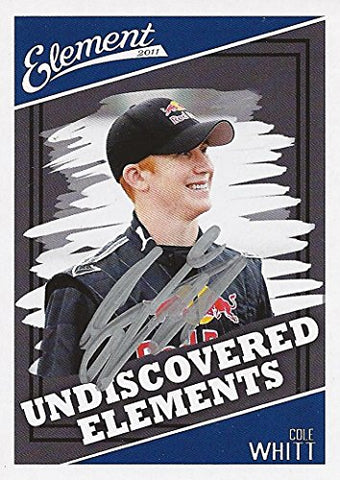 AUTOGRAPHED Cole Whitt 2011 Wheels Element Racing UNDISCOVERED ELEMENTS (Red Bull Team) Signed Collectible NASCAR Trading Card with COA