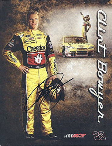 AUTOGRAPHED 2010 Clint Bowyer #33 Cheerios Team (Richard Childress Racing) Sprint Cup Series RCR Signed Picture 9X11 Inch NASCAR Hero Card Photo with COA