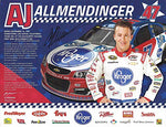 AUTOGRAPHED 2016 AJ Allmendinger #47 Kroger Racing (JTG Daugherty Team) Sprint Cup Series Signed Collectible Picture NASCAR 9X11 Inch Hero Card Photo with COA