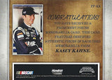 AUTOGRAPHED Kasey Kahne 2013 Press Pass Legends PROMINENT PIECES (Firesuit-Glove-Shoe) Race-Used Insert Signed NASCAR Trading Card with COA (#18 of 25)