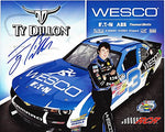 AUTOGRAPHED 2014 Ty Dillon #3 WESCO RACING (Nationwide Series) RCR Signed 8X10 NASCAR Hero Card w/COA