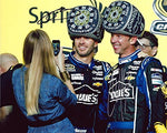 2X AUTOGRAPHED 2013 Jimmie Johnson & Chad Knaus #48 6X CHAMPION (Victory Lane) Signed 8X10 NASCAR Glossy Photo with COA