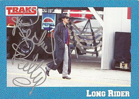 AUTOGRAPHED Richard Petty 1991 Traks Race Products LONG RIDER (#43 STP Racing Team) Vintage Signed Collectible NASCAR Trading Card with COA