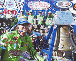 AUTOGRAPHED 2019 Kyle Busch #18 Interstate Batteries AUTO CLUB CALI RACE WIN (200th Career Victory) Ringing the Bell Celebration Signed Collectible Picture 8X10 Inch NASCAR Glossy Photo with COA