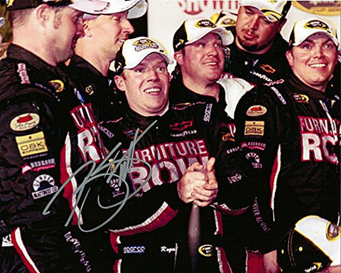 AUTOGRAPHED 2011 Regan Smith #78 Furniture Row Racing DARLINGTON WIN (Victory Lane) Signed 8X10 NASCAR Glossy Picture with COA