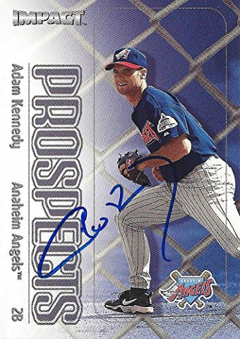 AUTOGRAPHED Adam Kennedy 2000 Fleer Skybox IMPACT Baseball (Anaheim Angels) Signed MLB Collectible Trading Card with COA