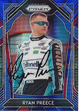 AUTOGRAPHED Ryan Preece 2020 Panini Prizm RARE BLUE PRIZM (#37 JTG Daugherty Racing) NASCAR Cup Series Insert Signed Collectible Trading Card with COA