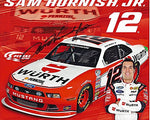 AUTOGRAPHED 2013 Sam Hornish Jr. #12 WURTH Racing (Penske) Nationwide Signed Picture 8X10 NASCAR Hero Card with COA