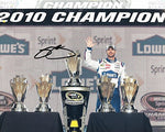 AUTOGRAPHED 2010 Jimmie Johnson #48 Team Lowes Racing 5X SPRINT CUP CHAMPION (Victory Lane Trophy Celebration) Hendrick Motorsports Signed Collectible Picture NASCAR 8X10 Inch Glossy Photo with COA