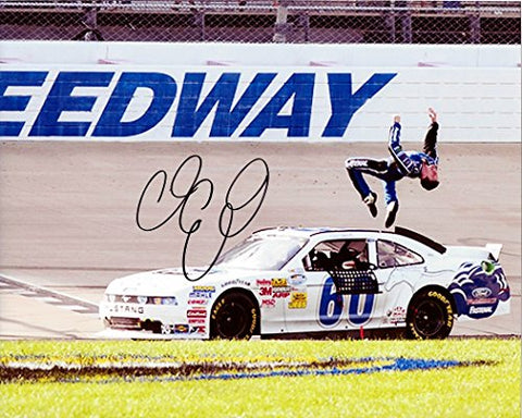 AUTOGRAPHED 2011 Carl Edwards #60 Fastenal Racing NASHVILLE WIN (Nationwide Series) Back-Flip Signed 8X10 NASCAR Glossy Photo with COA