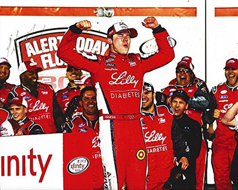 AUTOGRAPHED 2015 Ryan Reed #16 Lilly Racing Drive to Stop Diabetes DAYTONA WIN (Victory Lane) Xfinity Series Signed 8X10 NASCAR Glossy Picture Photo with COA