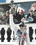 AUTOGRAPHED 2017 Ryan Blaney #21 Motorcraft Team POCONO RACE WIN (Victory Lane) Wood Brothers Racing Monster Energy Cup Series Signed Collectible Picture NASCAR 8X10 Inch Glossy Photo with COA