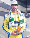 AUTOGRAPHED 2013 Jimmie Johnson #48 Lowes Racing YELLOW DAYTONA CAR (Hendrick Motorsports) Signed Collectible Picture 8X10 Inch NASCAR Glossy Photo with COA