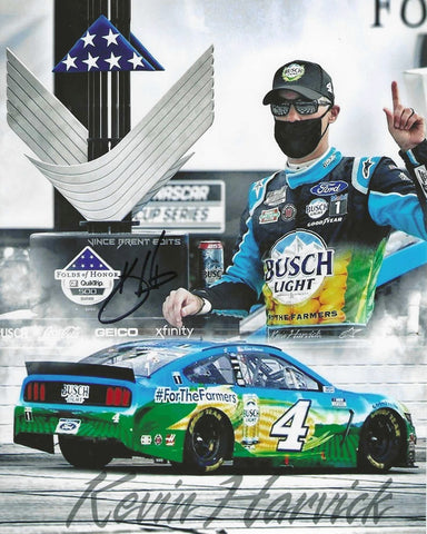 AUTOGRAPHED 2020 Kevin Harvick #4 Busch Light / #ForTheFarmers ATLANTA RACE WIN (Victory Lane) NASCAR Cup Series Signed Picture 8X10 Inch Glossy Photo with COA