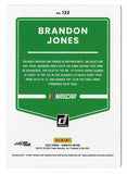 AUTOGRAPHED Brandon Jones 2022 Donruss Racing RARE BLUE PARALLEL (#19 Joe Gibbs Toyota Team) Insert Signed NASCAR Collectible Trading Card #161/199 with COA