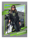 AUTOGRAPHED Hailie Deegan 2022 Donruss Racing RARE GRAY PARALLEL (#1 Monster Team) Truck Series Insert Signed NASCAR Collectible Trading Card with COA
