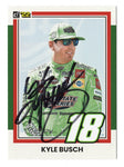 AUTOGRAPHED Kyle Busch 2022 Donruss Racing ROWDY (#18 Interstate Batteries Team) RARE GREEN PARALLEL Insert Signed NASCAR Collectible Trading Card with COA #65/99