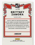 AUTOGRAPHED Brittney Zamora 2022 Donruss Optic Racing SUPER GIRL (Rare Blue Parallel) Insert Signed NASCAR Collectible Trading Card #148/199 with COA