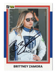 AUTOGRAPHED Brittney Zamora 2022 Donruss Optic Racing SUPER GIRL (Rare Blue Parallel) Insert Signed NASCAR Collectible Trading Card #148/199 with COA