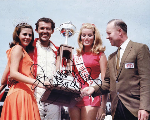 AUTOGRAPHED 1967 Richard Petty #43 STP Racing VICTORY LANE TROPHY (Vintage) Signed 8X10 Inch Picture NASCAR Glossy Photo with COA
