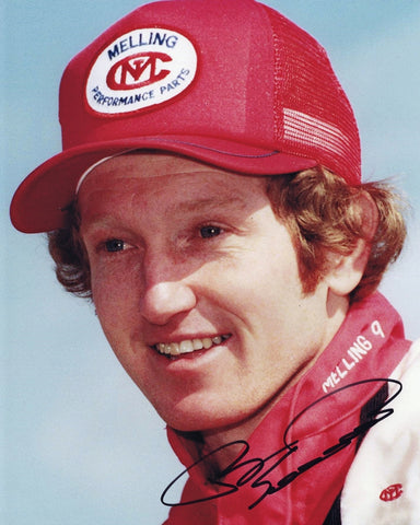 AUTOGRAPHED 1980's Bill Elliott #9 Melling Performance Racing (Winston Cup Series) Vintage Signed 8X10 Inch Picture NASCAR Glossy Photo with COA
