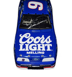 AUTOGRAPHED 1991 Bill Elliott #9 Coors Light Racing BLUE MELLING FORD THUNDERBIRD (Historical Series) Rare Vintage Signed Collectible 1/24 Scale NASCAR Diecast Car with COA (1 of only 4,032 produced)