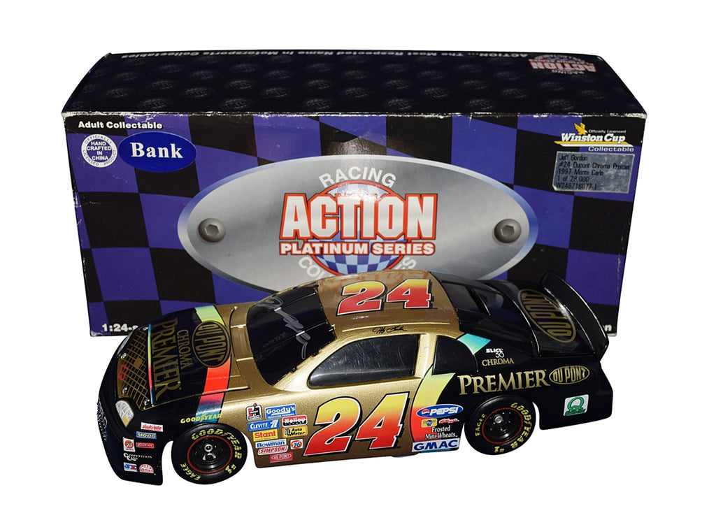 1997 Jeff Gordon #24 Dupont Chroma Premier Automotive Finishes 1/64 Scale Winners Circle Lifetime Jeff Gordon #24 Dupont Jurassic Park 1997 Monte Carlo 1:24 Scale