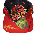 AUTOGRAPHED 1997 Jeff Gordon #24 DuPont Racing JURASSIC PARK THE RIDE (Chase Authentics) Vintage Official NASCAR Hat with COA