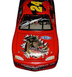 AUTOGRAPHED 1997 Jeff Gordon #24 DuPont Racing JURASSIC PARK THE RIDE (Vintage) Rare Signed Action 1/24 Scale NASCAR Diecast Car with COA