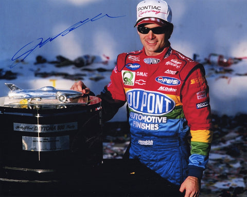 AUTOGRAPHED 1999 Jeff Gordon #24 DuPont Racing DAYTONA 500 RACE WIN (Victory Lane Trophy) Signed 8X10 Inch Picture NASCAR Glossy Photo with COA
