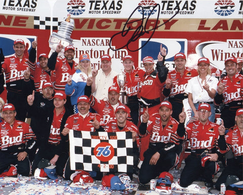 AUTOGRAPHED 2000 Dale Earnhardt Jr. #8 Budweiser Racing TEXAS RACE WIN (Victory Lane) Rookie Season Signed 8X10 Inch Picture NASCAR Glossy Photo with COA