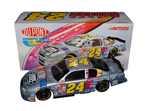 AUTOGRAPHED 2000 Jeff Gordon #24 DuPont Racing SILVER NASCAR 2000 Rare Black Window Bank Signed Action 1/24 Scale NASCAR Diecast Car with COA (1 of only 2,508 produced)