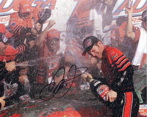 AUTOGRAPHED 2001 Dale Earnhardt Jr. #8 Budweiser Racing TALLADEGA RACE WIN (Victory Lane Champagne) Signed 8X10 Inch Picture NASCAR Glossy Photo with COA