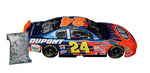AUTOGRAPHED 2001 Jeff Gordon #24 DuPont Racing LAS VEGAS WIN (Race Victory with Money Bag) RCCA Clear Window Bank Signed Action 1/24 Scale NASCAR Diecast Car with COA