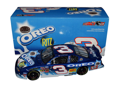 AUTOGRAPHED 2002 Dale Earnhardt Jr. #3 Oreo / Ritz Racing DAYTONA RACE (Busch Series) Vintage Signed Action 1/24 Scale Collectible NASCAR Diecast Car with COA