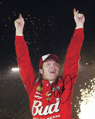 AUTOGRAPHED 2004 Dale Earnhardt Jr. #8 Budweiser BRISTOL NIGHT RACE WIN (Sharpie 500 Victory Lane) Signed 8X10 Inch Picture NASCAR Glossy Photo with COA