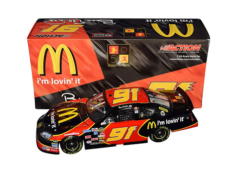 AUTOGRAPHED 2005 Bill Elliott #91 McDonalds Racing 50TH ANNIVERSARY (Nextel Cup Series) Signed Collectible Action 1/24 Scale NASCAR Diecast Car with COA (1 of only 2,736 produced)