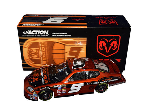 AUTOGRAPHED 2005 Kasey Kahne #9 Dodge Charger Racing BUDWEISER SHOOTOUT ORANGE CAR (Evernham Motorsports) Signed Action 1/24 Scale NASCAR Diecast Car with COA (1 of only 6,000 produced)