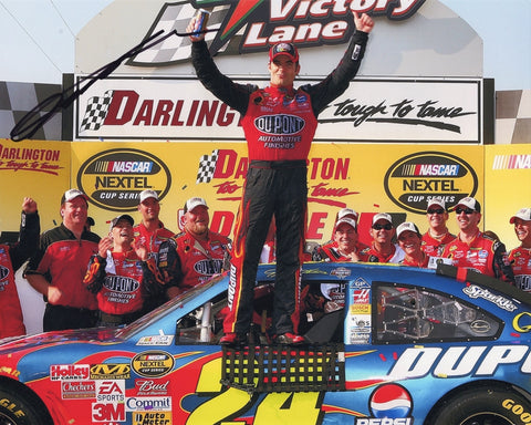 AUTOGRAPHED 2007 Jeff Gordon #24 DuPont Racing DARLINGTON RACE WIN (Victory Lane Celebration) Signed 8X10 Inch Picture NASCAR Glossy Photo with COA