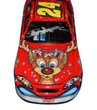 AUTOGRAPHED 2007 Jeff Gordon #24 Foundation Holiday Car CHRISTMAS REINDEER (Sam Bass Design) Signed Action Collectible 1/24 Scale NASCAR Diecast Car with COA