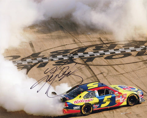 AUTOGRAPHED 2007 Kyle Busch #5 Carquest Racing BRISTOL RACE WIN (Food City 500 Victory Burnout) Signed 8X10 Inch Picture NASCAR Glossy Photo with COA