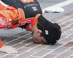 AUTOGRAPHED 2007 Tony Stewart #20 The Home Depot Racing INDY BRICKYARD WIN (Kissing The Bricks) Signed 8X10 Inch Picture NASCAR Glossy Photo with COA
