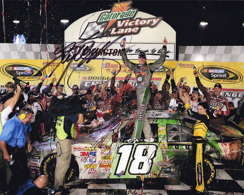 AUTOGRAPHED 2008 Kyle Busch #18 M&Ms Indiana Jones DARLINGTON RACE WIN (Victory Lane Celebration) Signed 8X10 Inch Picture NASCAR Glossy Photo with COA