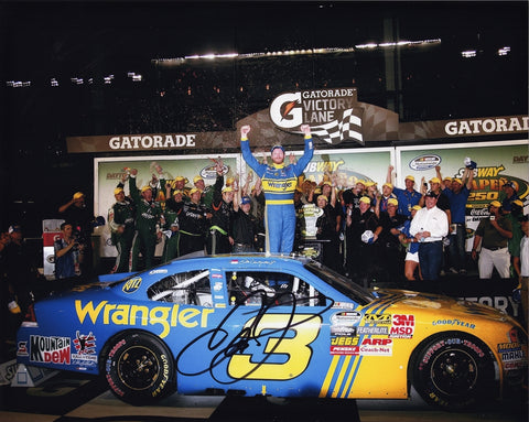 AUTOGRAPHED 2010 Dale Earnhardt Jr. #3 Wrangler Racing DAYTONA RACE WIN (Victory Lane Celebration) Signed 8X10 Inch Picture NASCAR Glossy Photo with COA