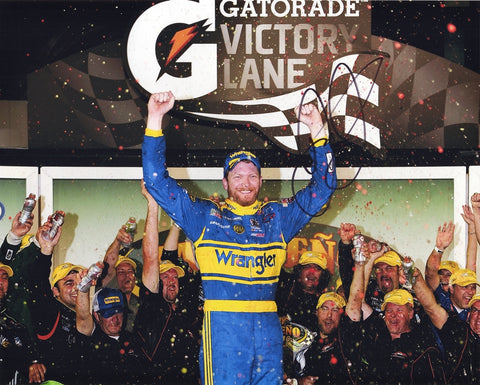 AUTOGRAPHED 2010 Dale Earnhardt Jr. #3 Wrangler Racing DAYTONA RACE WIN (Victory Lane) Nationwide Series Signed 8X10 Inch Picture NASCAR Glossy Photo with COA