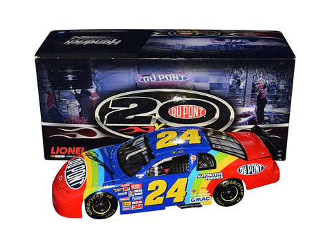AUTOGRAPHED 2012 Jeff Gordon #24 DuPont 20 Years Racing FIRST CUP CHAMPIONSHIP (Rainbow Warrior) Extremely Rare Signed 1/24 Scale NASCAR Diecast Car with COA (#057 of only 144 produced)