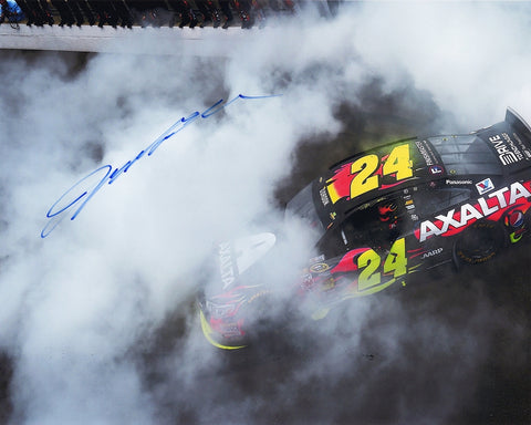 AUTOGRAPHED 2014 Jeff Gordon Axalta Racing INDY BRICKYARD 400 RACE WIN (Victory Burnout) Signed 8X10 Inch Picture NASCAR Glossy Photo with COA