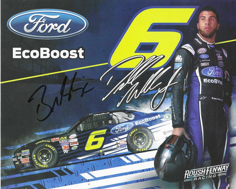 AUTOGRAPHED 2015 Bubba Wallace #6 Ford Eco-Boost Team OFFICIAL HERO CARD (Roush Racing) Xfinity Series Signed Collectible Picture 8X10 Inch NASCAR Photo with COA