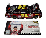 AUTOGRAPHED 2015 Jeff Gordon #24 Drive To End Hunger Racing DAYTONA 500 POLE AWARD (Raced Version) Rare Signed Lionel 1/24 Scale NASCAR Diecast Car with COA
