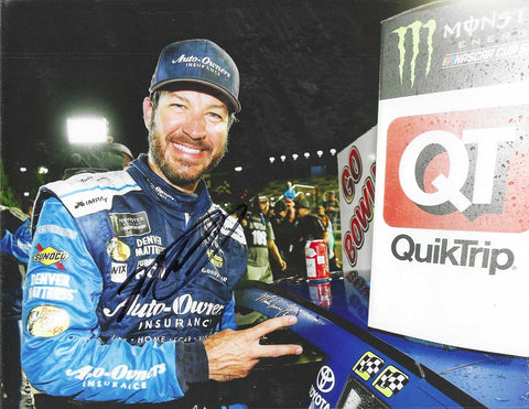 AUTOGRAPHED 2016 Martin Truex Jr. #78 Auto-Owners DARLINGTON THROWBACK RACE WIN (Victory Lane Trophy) Signed Collectible Picture 9X11 Inch NASCAR Glossy Photo with COA
